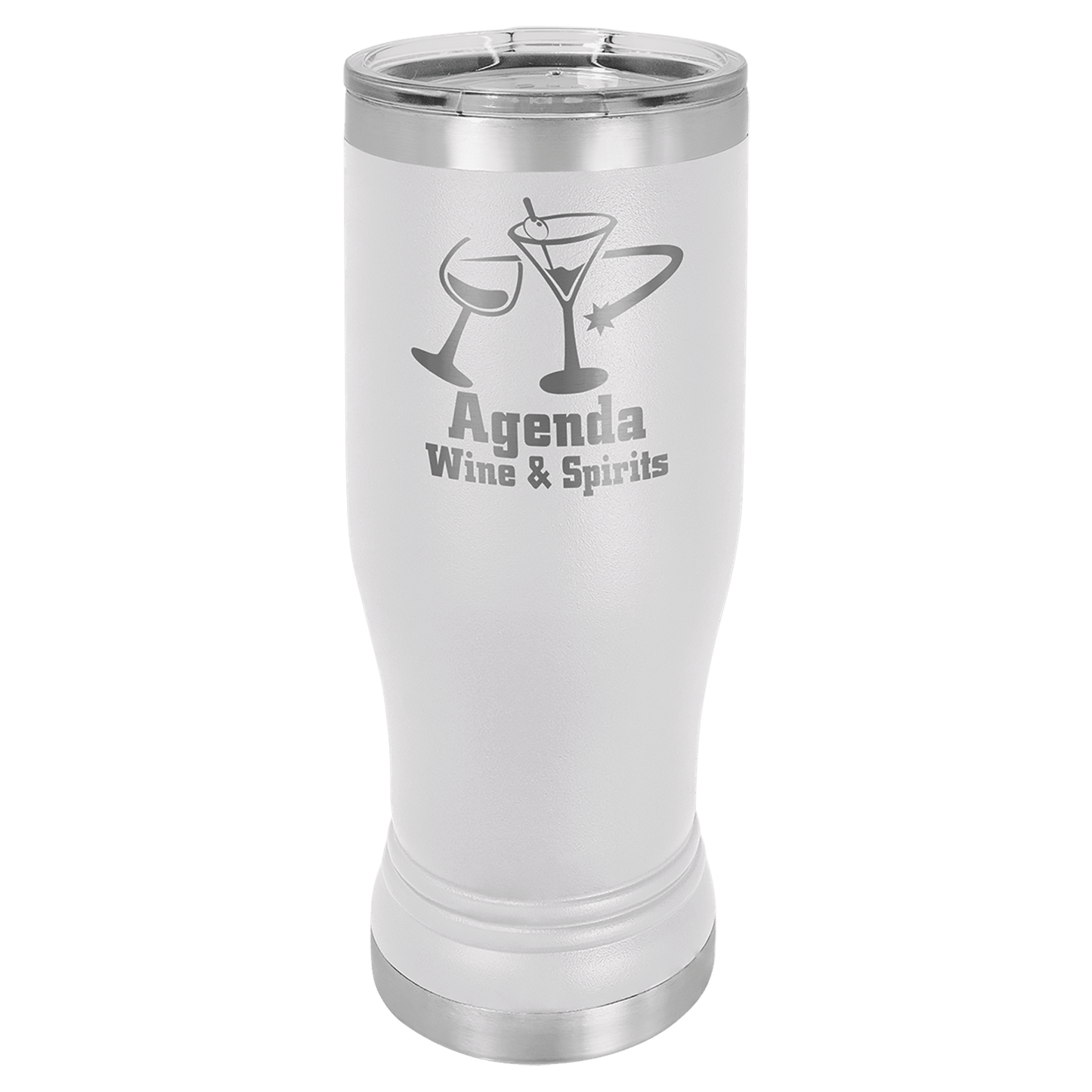 Custom Pilsner Tumbler - 14 Ounce - White