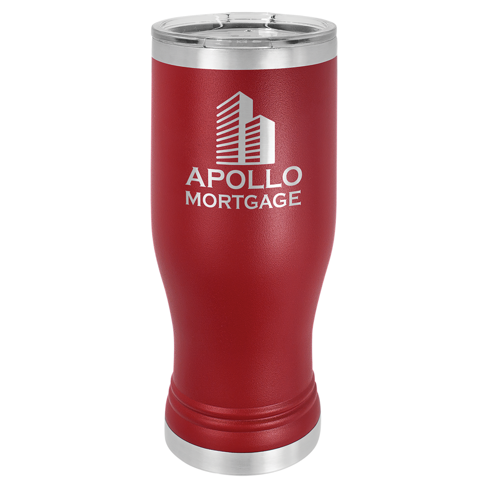 Custom Pilsner Tumbler - 14 Ounce - Red