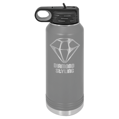 Custom Water Bottle - Grey