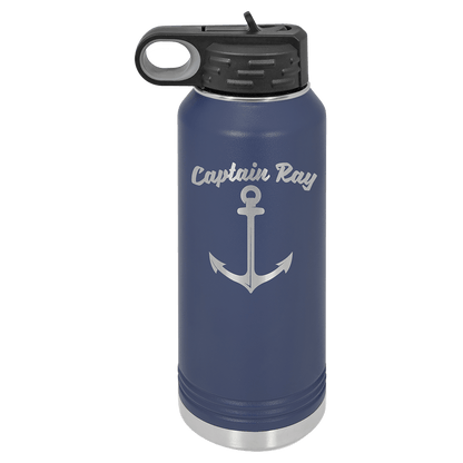 Custom Water Bottle - Navy Blue