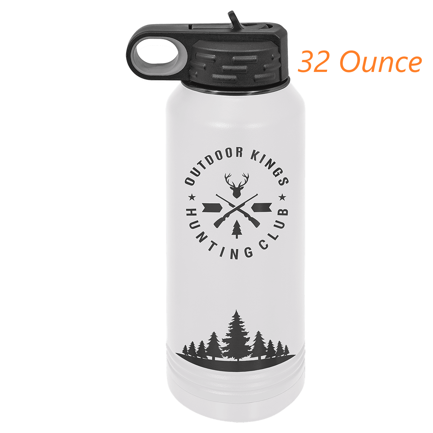 Custom Water Bottle - White - Ghost Collection